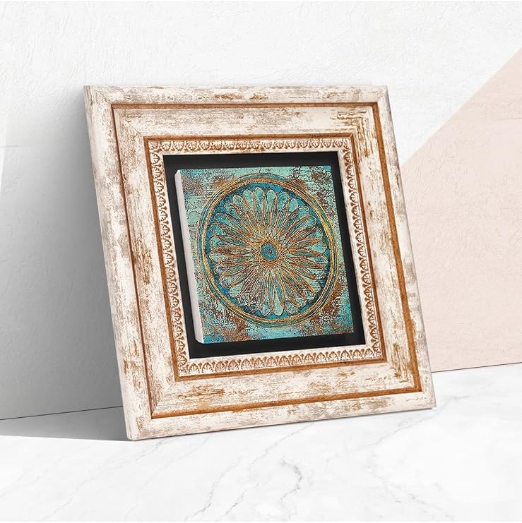 Pinecone Stone Life Flower Stone Wall Painting - Framed Stone Painting - Decorative Wall Art - Modern Home and Office Wall Decor T1-187