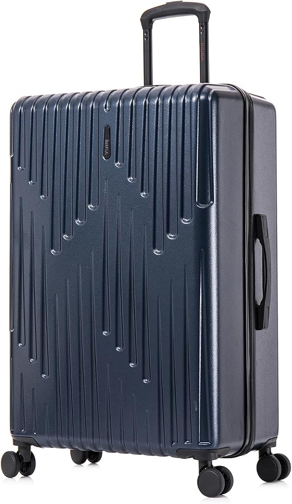InUSA DRIP 28-Inch Large Hardside Spinner Travel Luggage Durable Navy Blue
