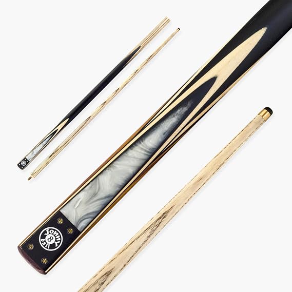 MARBLE 57 Inch 2 Piece Centre Joint Matching Ash Grain Snooker and Pool Cue with 9mm Tip