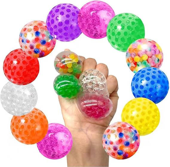 12 Pcs Stress Balls for Adults with Quiet Sensory Feel – Hand Relaxation