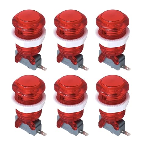 SJ@JX 6x Arcade Button Happ Style 28mm Standard Push Button