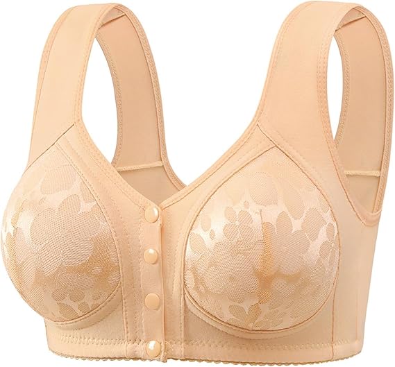 Front Buckle in The Elderly New Printing Underwear Ladies Soft Cotton Vest Models Big Yards Without Womens