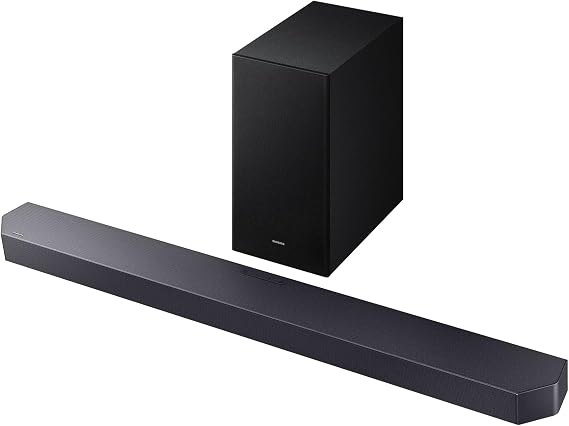 Samsung Q-Series Soundbar HW-Q600F, 3.1.2 Channel, Dolby Atmos Soundbar with Wireless Subwoofer, Q-Symphony, Adaptive Sound, SpaceFit Sound, Game Pro Mode, 4K Pass-Through Home Theater Audio System