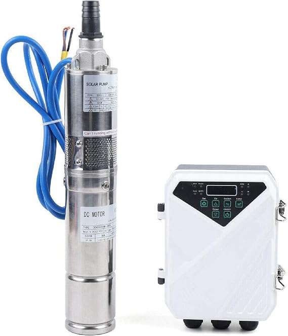 3" Solar Deep Well Submersible Pump - Auto Switch Solar Water Pump - Submersible Solar Water Pump Farm Irrigation+MPPT Controller Kit 3DSS1.2-77-36-210