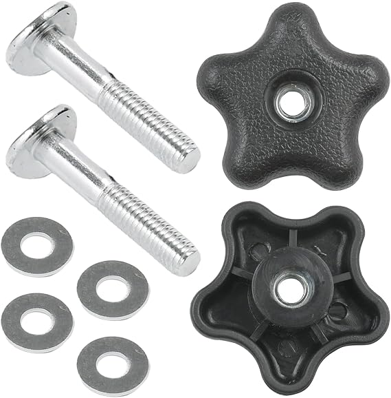 2 Set 92-2260 Handle Knob and Screw Bolt Washer Kit Compatible with Toro Lawn Mowers Snow Blowers 117-5976 106-4161 Handle Knob 92-2260 Bolt 107-3844 Washer