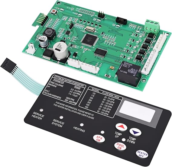 Upgraded 42002-0007S Pool Heater Control Board Kit, 472610Z Switch Pad Compatible with Pentair Mastertemp & Sta-Rite Max-E-Therm NA and LP Series Pool/Spa Heaters, Replaces #461105