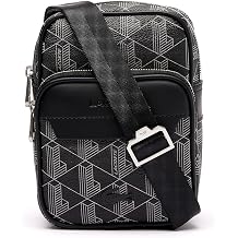 Lacoste NH4409LX, Men's Handbag, Monogram Black Grey, One Size EU, Monogram Black Grey, One Size
