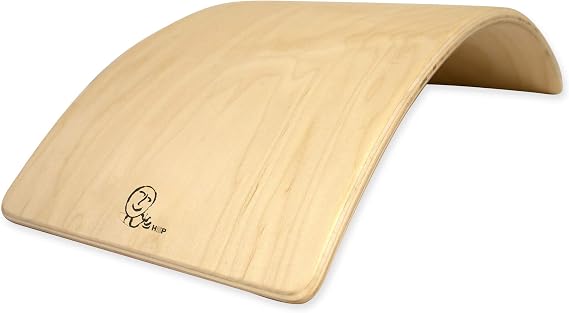 HSP Upper Back Bolster Wooden Pillow | Back Bend Stretcher for Spinal Health, Pain Relief and Posture Correction, Maple Wood Lumbar Support for Upper and Lower Back