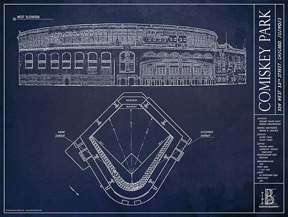 Comiskey Park Blueprint Print