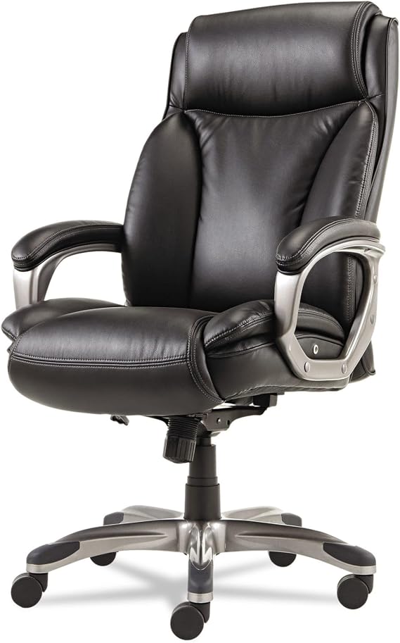 Alera Alera Veon Series Executive High-Back Bonded Leather Chair, Supports Up to 275 Lb, Black Seat/Back, Graphite Base