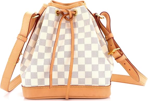 Pre-Loved Noe Handbag Damier BB, White