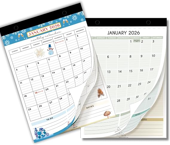 2026-2027 Fridge Calendars by Strive Zen, Magnetic Refrigerator Calendar Pad, Planner, A5 Size, Perfect for Separate Scheduling, Appointments, January 26 - December 27, Small, 24 Months