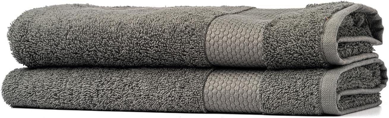 Soley | Minerva | 100% Natural Cotton 2-Piece Towel Set ANTHRACITE