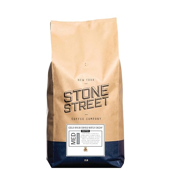 Stone Street Swiss Water Decaf Ground Coffee, Medium Roast, 2 Lb