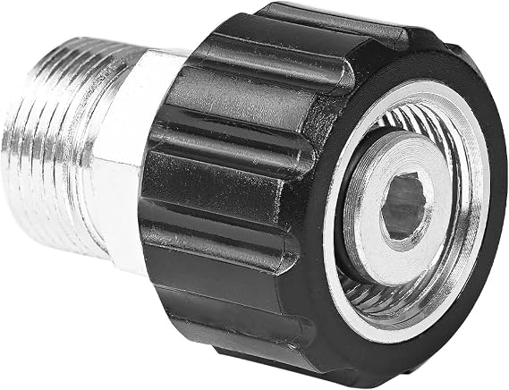 YAMATIC Pressure Washer Adapter, Metric M22-14mm Male to M22-15mm Female Fitting, Connect M22-14mm Pressure Washer Hose with M22-15mm Outlet Pressure Washer and Gun,1pcs