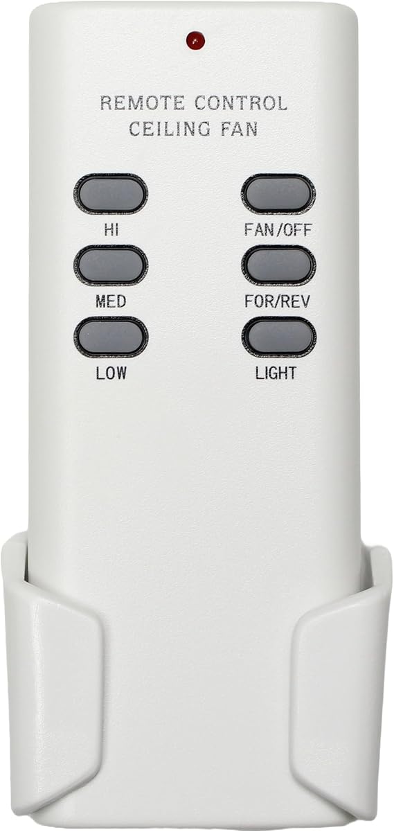 CHQ7030T Fan Remote Control W/Wall Bracket, Fan Speed, Light Control & Reverse for Hampton Bay Hunter Harbor Breeze Ceiling Fans UC7030T
