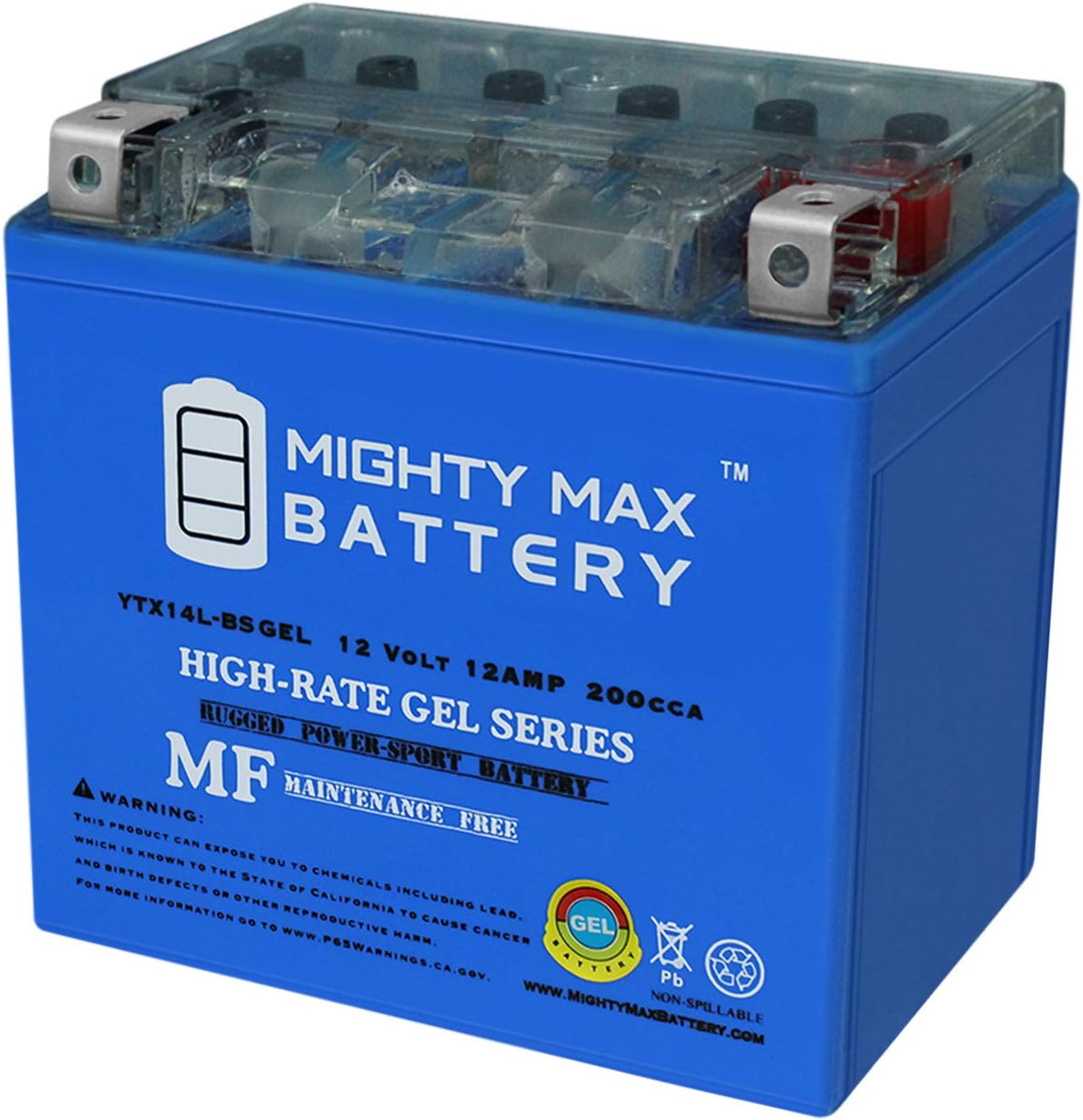 YTX14L-BS Gel Battery Replacement for Drag Specialties 2113-0213