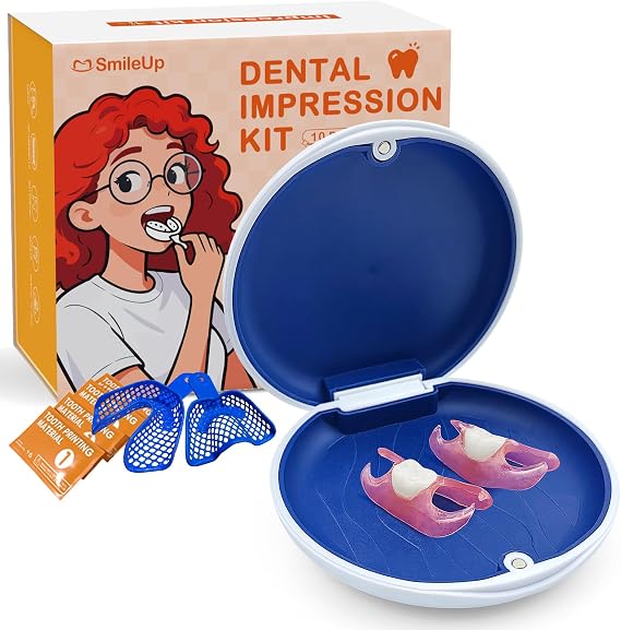 Custom Partial Dentures for Missing Teeth, Removable Dentures for Teeth, Fit Dentures False Teeth, Comfortable Temporary Teeth for Top and Bottom, Easy to Use, Create A Perfect Smile (2 Teeth)