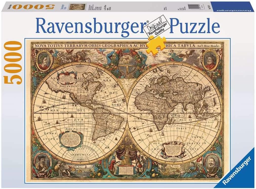 Ravensburger Antique World Map, 5000pc Jigsaw Puzzle