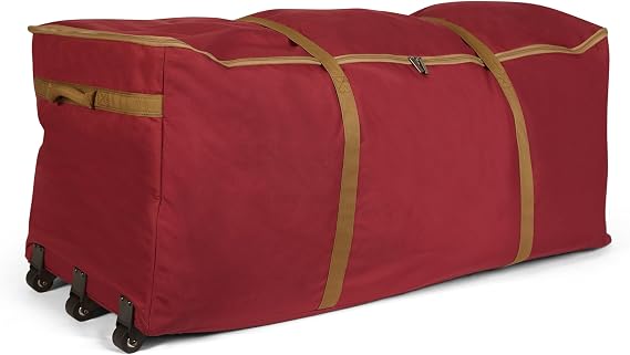 Covermates Christmas Tree Rolling Cinch Bag, 48" W x 20" D x 20" H, Red
