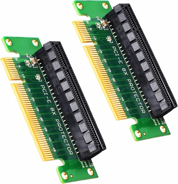 PCI- Express 8X Riser Card 90-Degree, PCI-Express 8X Riser Card, 90-Degree Right Angle GPU Extension Adapter 2-Pack