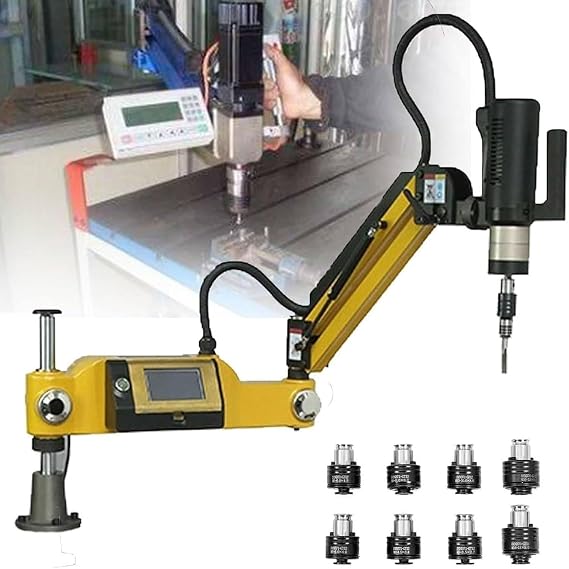 Electric Tapping Machine,M3-M16 Tapping and Drilling Machine,Universal arm Motor Tapping and Drilling Machine,Including 8 Standard Chucks
