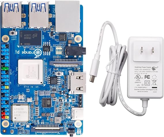 Orange Pi RV 4G RAM RISC V 4 Core LPDDR4 1.5GHz Frequency Development Board, 4K Video Decoding Wi-Fi 5BT 5 Orange Pi RV Single Board Computer Run Debian