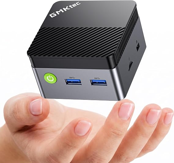 GMKtec G5S Mini PC, Intel Celeron N5095, 8GB LPDDR4 RAM, 128GB M.2 SATA SSD | Compact Mini Computer With Dual HDMI 2.0 4K Outputs, WiFi 6, BT 5.2, Gigabit LAN, USB 3.2 Ports, SD Reader For Home, Office