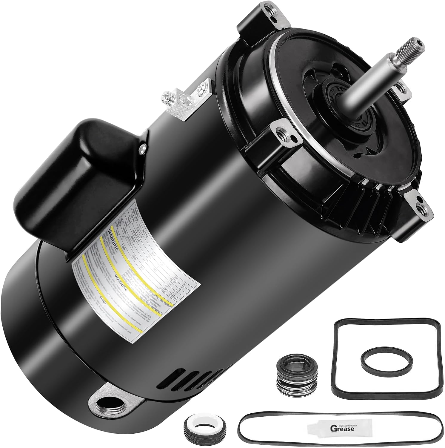 UST1202 2.0 HP プールポンプモーター、56Jフレーム、シングルスピード、115/230V - Hayward Super、Max Flow、Northstar、Ja-cuzziマグナムポンプの交換用、耐久性のあるC面ねじシャフトモーター