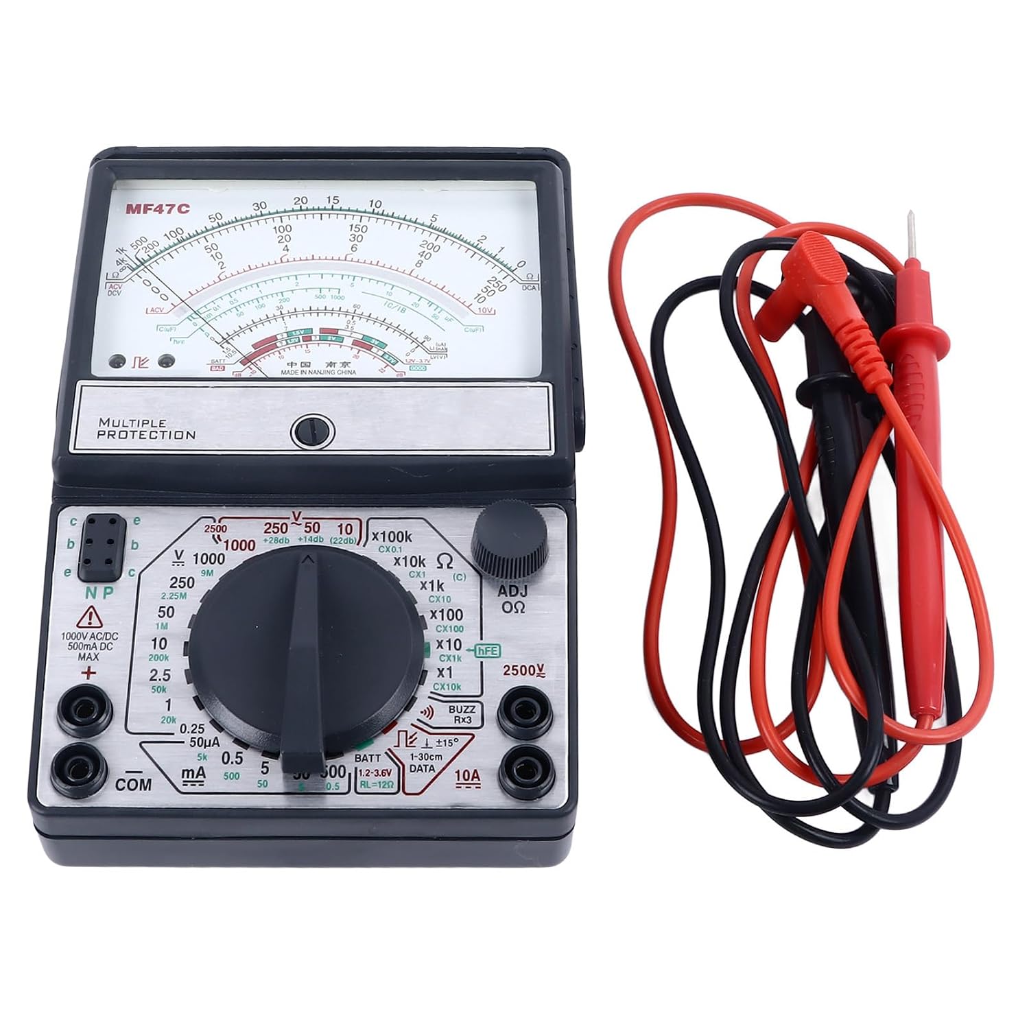 Eujgoov Pointer Multimeter MF47C: High Accuracy, Anti Burning, Compact & Portable