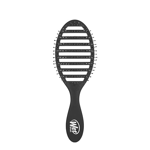Wet Brush Speed Dry Hair Brush, Black, Vented Design & Soft HeatFlex Bristles, Blow Dry Safe, Ergonomic Handle Manages Tangles & Uncontrollable Strands, Pain-Free Hair Accessories