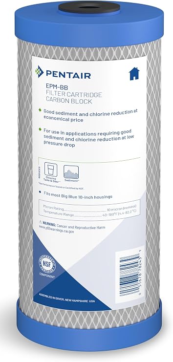 Pentair Pentek EPM-BB Big Blue 10-Inch Carbon Block Water Filter