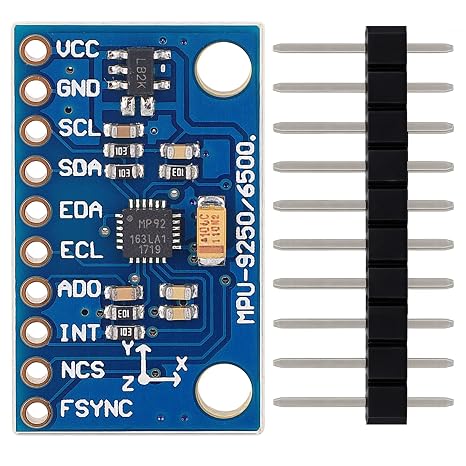 MPU9250 GY-9250 Acceleration Gyroscope Sensor, 6-Axis 16 Bit Six-axis Acceleration Magnetic Sensor Module IIC/SPI for Arduino