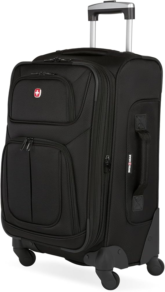 SwissGear Sion Softside Extendable, Black, Carry-On 21-Inch, Sion Softside Expandable Luggage