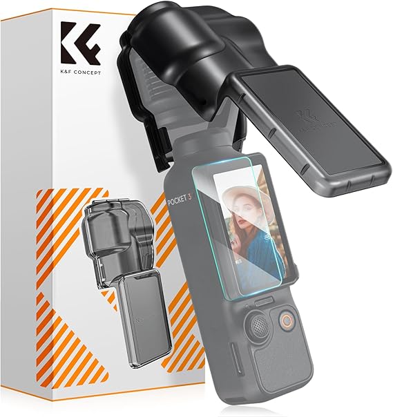 K&F CONCEPT Protective Case Cover Compatible with DJI Osmo Pocket 3 | Plastic Gimbal Protector Lens Screen Protector Guard Case Accessories, PC16