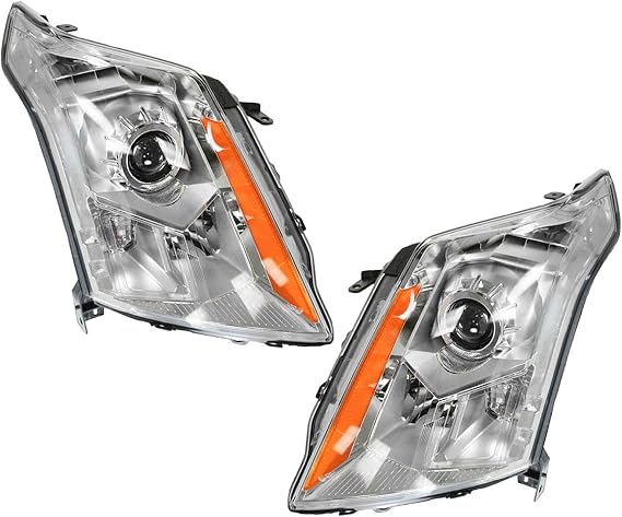 Headlight Assembly Set Headlights Driver & Passenger Side Halogen | For 2010-2016 Cadillac SRX GM2502345 GM2503345
