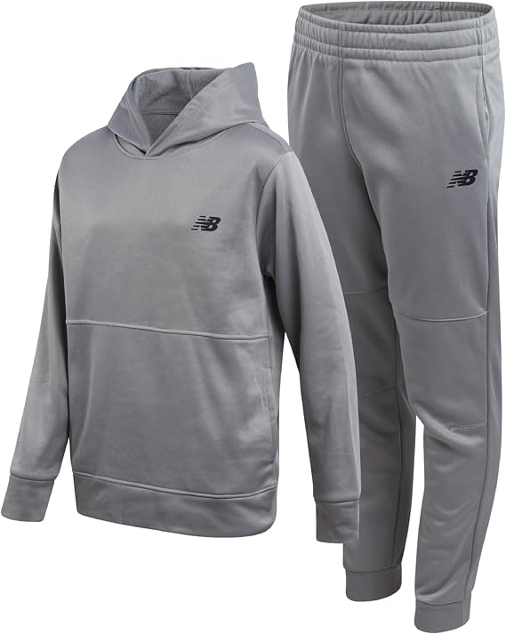 New Balance Boys 2 Piece Tech Fleece Hoodie & Jogger Sweatpants 2T-16