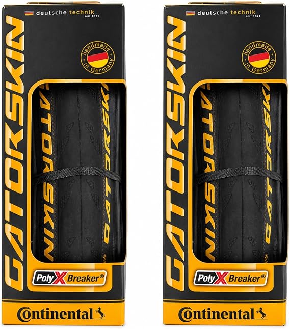 Continental Gatorskin - Road Bike Tire | Tough Urban & Touring Tire for Daily Riding - PolyX Breaker, Duraskin, 2 Pack