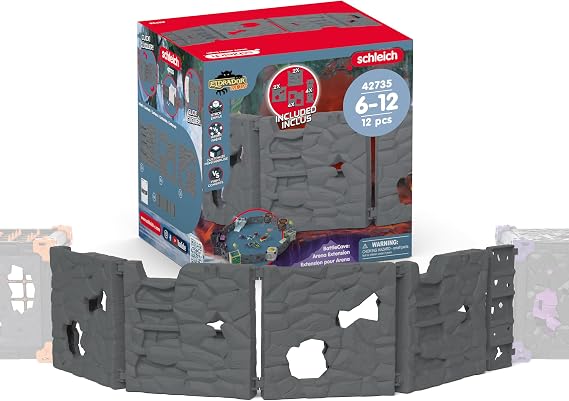 Schleich Eldrador - 12Pc Battlecave Arena Extension Set - Kids 7+ | 42735