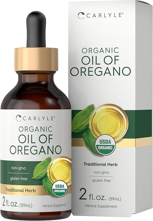 Carlyle Organic Oil of Oregano Liquid Drops - 2 fl oz - 1 Year Supply