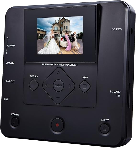 PROTIS Multi-Function Media Recorder PT1190/DVD Recorder Updated Version/Video & Data Burning/MPG & MP4 formats/AV in/USB/SD Card/HDMI/Play Back on Normal & Blue ray DVD Players & Computers