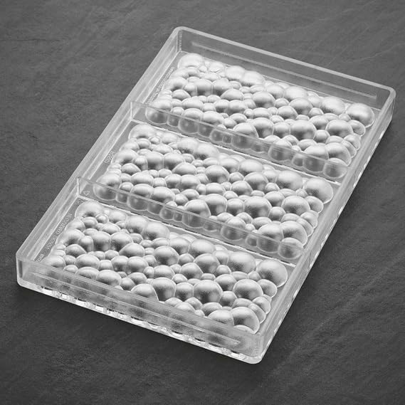 Pavoni Sparkling by Fabrizio Fiorani Chocolate-Bar/Candy-Bar Mold with 3 Cavities, Each 150mm x 77mm x 12mm High