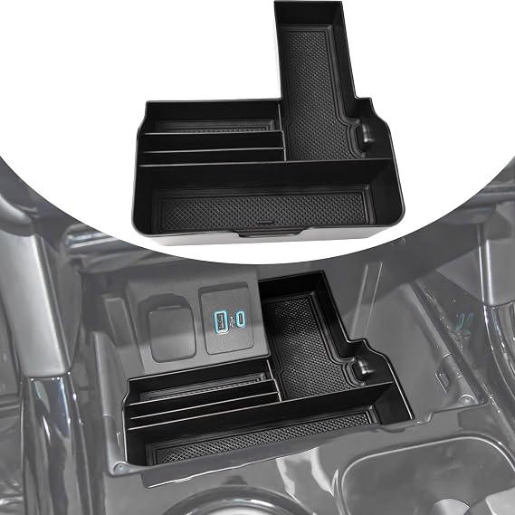 Center Console Tray for Ford Explorer 2020 2021 2022 2023 2024 Accessories | Explorer Accessories 2020-2024 ,Compartment Insert Organizer Secondary Storage Box ABS Material (Not Fit 2025 2026)