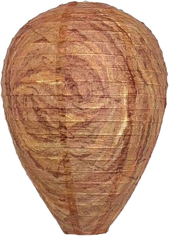 PESTEZE USA Premium Hanging Wasp Nest Decoy [11.8 x 8.6 Inch] Faux Hornet Hive Deterrent Helps Deter Wasps, Hornets& Yellow Jacket Species Outdoors by Simulating Rival Hives Without Harsh Chemicals