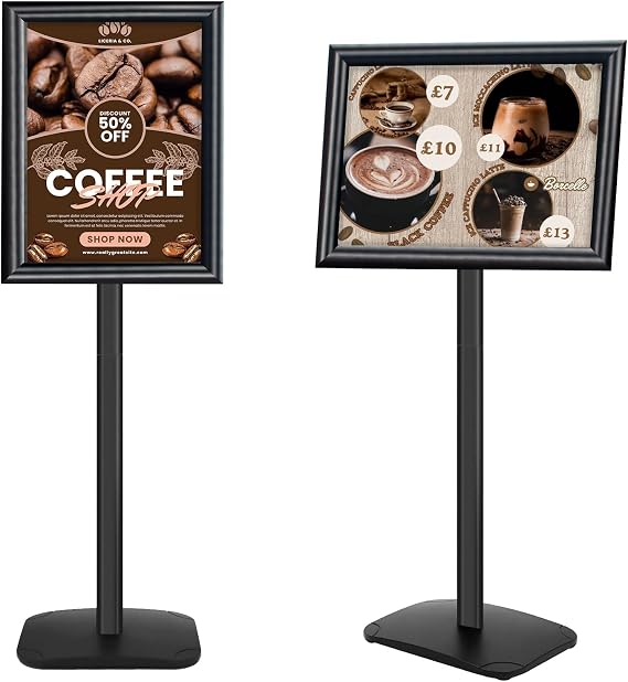 A3 Display Stand, Heavy Duty Floor Standing Sign Stand with Stable Base