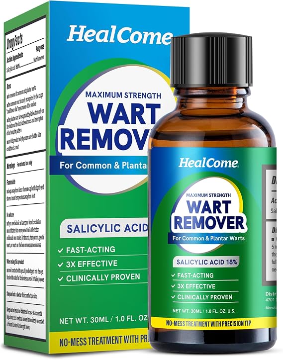 Wart Remover Fast Acting: Maximum Strength Wart Remover - Effective and Painless Wart Removal for Plantar Common Flat Warts
