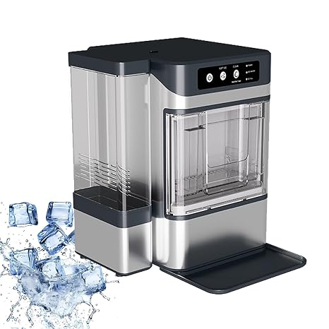 Nugget Ice Maker - 38lbs Capacity, Fast 6-Minute Ice Production, Self-Cleaning for Kitchen, Office, Outdoor Parties & Events