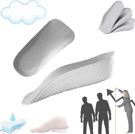 Insoles Height Increase - Insoless, Orthopedic High Pads 1.0, Orthopedic Highpads 1.0, Orthopedic Height Insoles, Arch Support Insoles for Fast Arch Pain (Gray, 0.98IN)