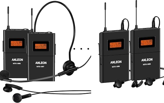 ANLEON MTG-100 tour guide wireless microphone 8 receivers