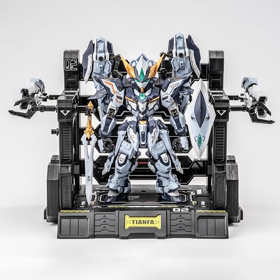 GWTCTOY 16CM Plastic Mecha Model Action Figures Kits, Mech Knight Tian FA, Alloy Frame, Multifunctional Platform, Easy to Assembl